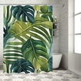 thumbnail image 1 of Pratyus Leaf Modern Waterproof Shower Curtain for Country Cottage & Farmhouse Bathroom Decor 100% Polyester Fiber Washable Curtain with Hooks 36x72, 1 of 7