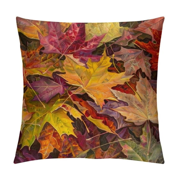 Pratyus Leaves Colors Harvest Square Pillow Cover Case for Cushions Sofa Bed Outdoor Decoration Aesthetic Decorative Autumn Pillow Case 1PC 24x24in