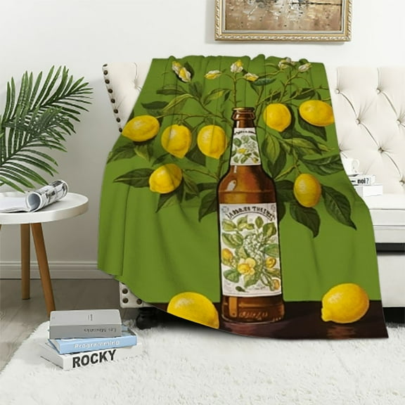 Pratyus Lemons Soft Cozy Printed Blanket & Throw for All Seasons Lightweight Blanket Exquisite Gifts 60x80in
