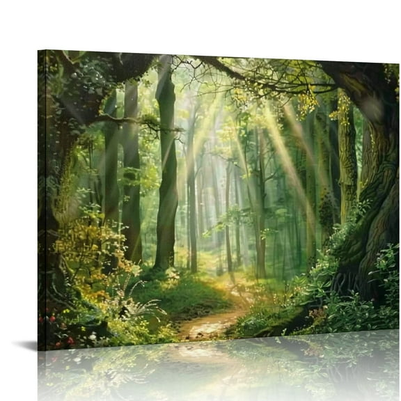 Pratyus Light Beam Canvas Wall Art Decor Ready To Hang for Home Living Room Bedroom Office Hotel Salon Bar Gift Ideas 20x16in