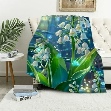 Pratyus Lily of the Valley Throw Blanket Soft Cozy Plush Multi-Functional Blanket for All Seasons 40x50in