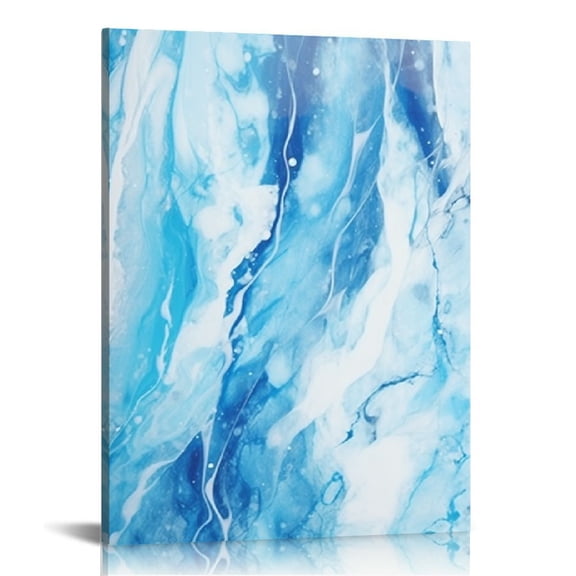 Pratyus Marble Abstract Painting Canvas Print Home Decoration for Living Room Office Bedroom Bathroom Wall Decor 12x16in