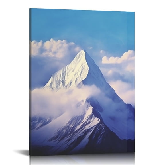 Pratyus Mountain Range Clouds Blue Sky Canvas Wall Art Home Decoration Prints 12x16in
