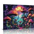 thumbnail image 1 of Pratyus Mushroom Forest Canvas Wall Decor for Bathroom Art Modern Prints Ready To Hang Room Home Decor 16x12in, 1 of 6