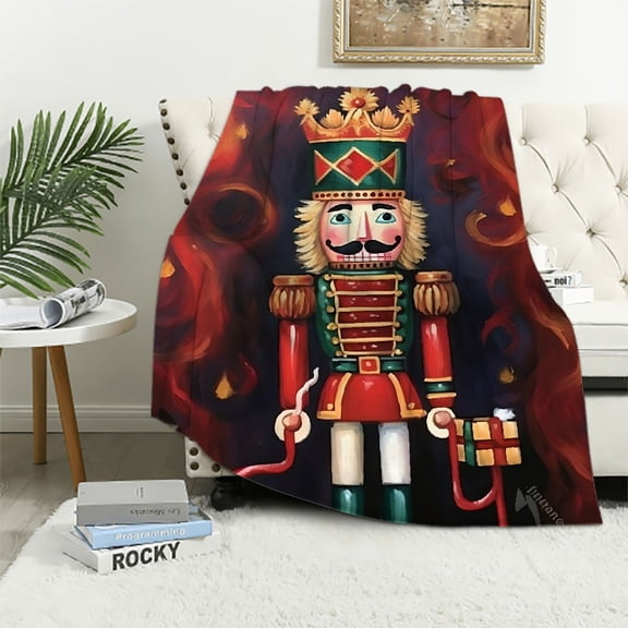 Pratyus Nutcracker Throw Blanket for Couch Sofa Bed Office All Seasons Flannel Blanket Gifts 40x50in