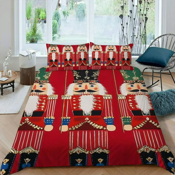 Pratyus Nutcrackers 3-Piece Bedding Set Modern Soft Bedroom Decor for Ultimate Comfort and Style 87x68in