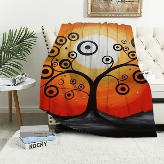 Pratyus Organic Painting Print Blanket for All Seasons - Lightweight Flannel Throw Blanket for Boys, Girls, and Adults - Exquisite Gifts 40x50in