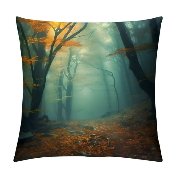 Pratyus Path Bright Light Fog Modern Farmhouse Rustic Decorative Couch Pillow Cases with Zipper Home Decor for Home Decor All Year Round Pillow Covers 1PC 12x12in