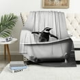thumbnail image 1 of Pratyus Penguin Print Flannel Throw Blanket for All Seasons, Lightweight Anti-Wrinkle Bed Blanket 60x80in, 1 of 6