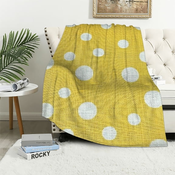 Pratyus Polka Dots Print Throw Blankets - Soft Warm Lightweight Cozy Blanket for All Seasons 40x50in