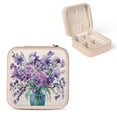 thumbnail image 1 of Pratyus Purple Flowers Jewelry Storage Artifacts Box for Necklace, Ring, Earring - Mother's Day Gifts Pink, 1 of 5