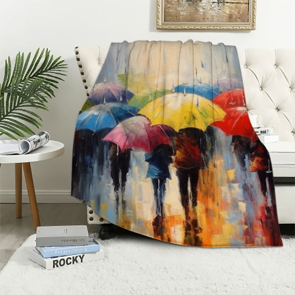Pratyus Rainy Day Cozy Throw Blanket Lightweight Soft Blanket for All Seasons Gifts 40x50in