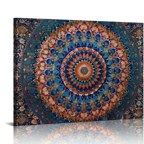 Pratyus Sacred Geometry Canvas Wall Art Decor Ready to Hang - Ideal Choice for Home, Living Room, Bedroom, Office and More 16x12in