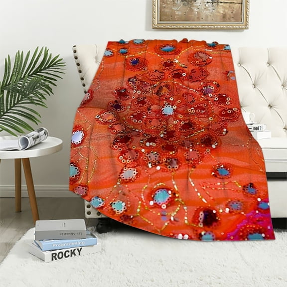 Pratyus Sequins Print Throw Blankets for Kids Boys | Soft Warm Lightweight Cozy Blanket All Seasons Flannel Material 40x50in