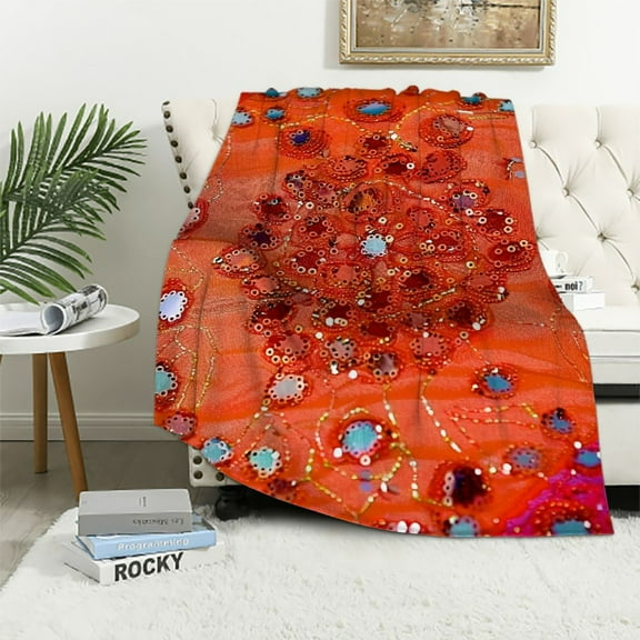 Pratyus Sequins Print Throw Blankets for Kids Boys | Soft Warm Lightweight Cozy Blanket All Seasons Flannel Material 60x80in