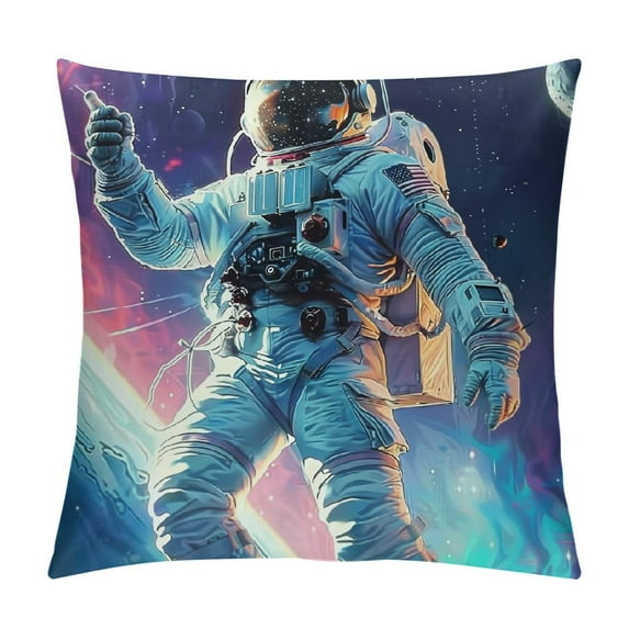 Pratyus Space Art Square Pillow Cover Case for Cushions Sofa Bed Outdoor Decoration Throw Pillow Cover Home Decor 1PC 22x22in