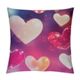 thumbnail image 1 of Pratyus Square Hearts Bubbles Love Home Furnishing Pillow Covers Aesthetic Decorative Short Plush Double-Sided Printing Invisible Zipper 20x20in, 1 of 5
