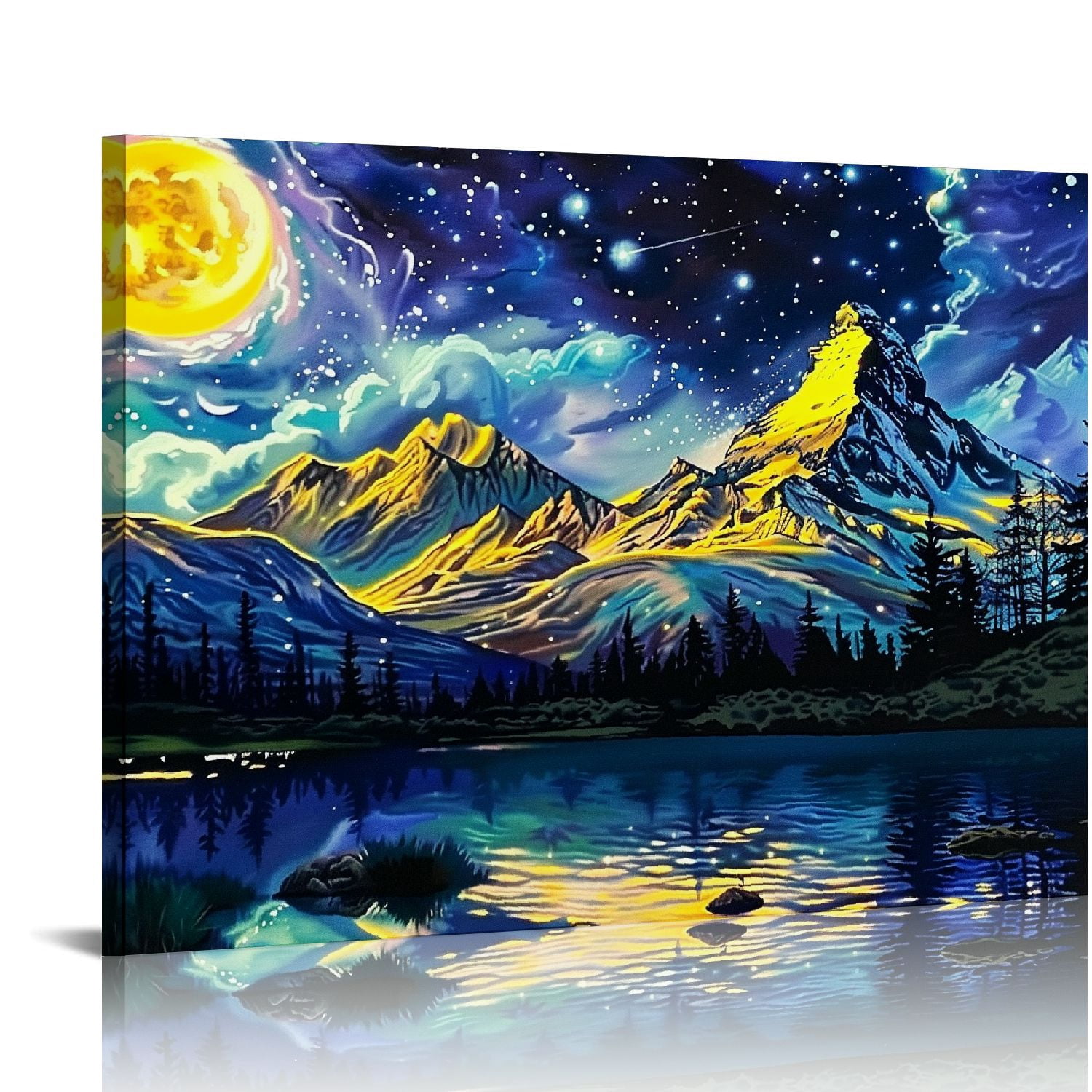 Pratyus Starry Sky Canvas Prints Wall Art Ready to Hang Room Home Decor ...