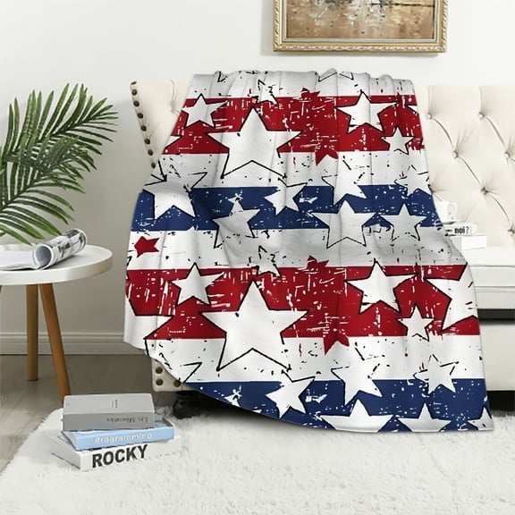 Pratyus Stars Americo Makk Digital Rendering Print Flannel Throw Blanket for Bed and Sofa, All Seasons Decor and Gifts 40x50in