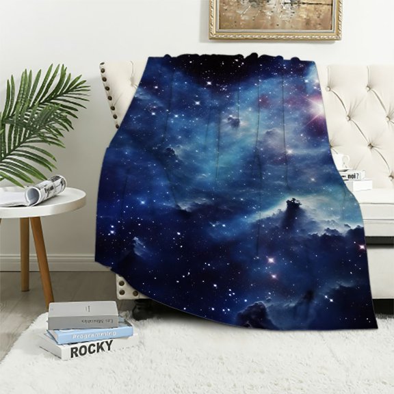 Pratyus Stars Cluster Sky Blanket Super Soft Flannel Lightweight Blanket for All Seasons - Bed, Sofa, Living Room Decor 40x50in