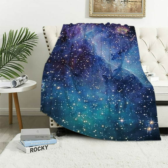 Pratyus Stars Cluster Space Flannel Throw Blanket for Couch Sofa Bed Home Decor All Seasons Lightweight 40x50in