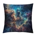 thumbnail image 1 of Pratyus Stars Nebula Space Art Modern Rustic Decorative Couch Pillow Cases with Zipper Home Decor 1PC Short Plush for Home Decor 12x12in, 1 of 5