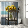 thumbnail image 1 of Pratyus Sunflowers Modern Waterproof Shower Curtain with Hooks for Country Cottage & Farmhouse Bathroom Decor, Sustainable Polyester Fiber, Washable, Various Sizes 36x72, 1 of 7