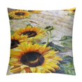 Pratyus Sunflowers Square Pillow Cover Case for Cushions Sofa Bed