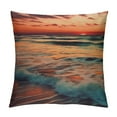 thumbnail image 1 of Pratyus Sunset Waves Colorful Sky Pillow Cases with Zipper Home Decor for Living Room Bedroom Cushion Outdoor Pillowcase Summer Printed on Both Sides 1PC 20x20in, 1 of 5