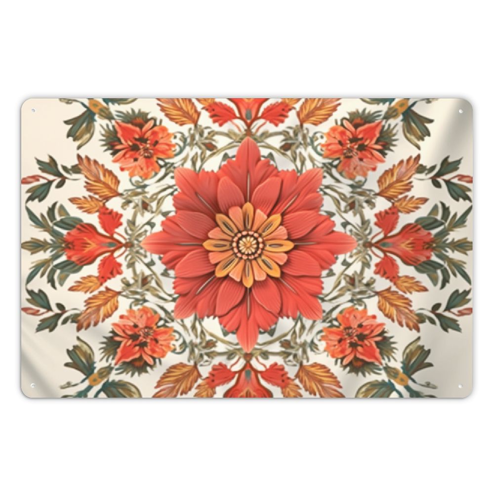 Pratyus Tin Wall Art Hanging Decoration Flower Theme for Bedroom