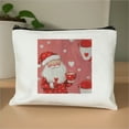 thumbnail image 1 of Pratyus Tote Bag Pink Love Cosmetic Bag Santa Claus Hearts Coffee Travel Essentials Ladies Accessories Christmas Gift White, 1 of 6