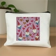 thumbnail image 1 of Pratyus Tote Bag Pink Love Cosmetic Bag for Women Friends Hearts Gnomes Whimsical Travel Essentials Ladies Accessories White, 1 of 6