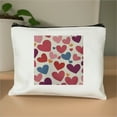 thumbnail image 1 of Pratyus Tote Bag Pink Love Cosmetic Bag for Women Hearts Dots Annabel Kidston Travel Essentials Ladies Accessories White, 1 of 6