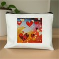 thumbnail image 1 of Pratyus Tote Bag Pink Love Cosmetic Bag with Hearts Stars Design for Women - Travel Essentials and Ladies Accessories - Large Capacity Makeup Bag White, 1 of 6
