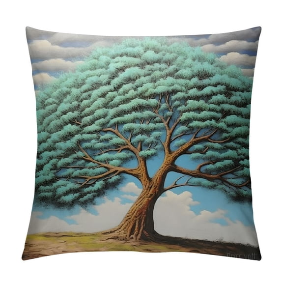 Pratyus Tree Hill Sky Modern Farmhouse Rustic Decorative Couch Pillow Cases with Zipper Home Decor 1PC 22x22in