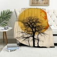 thumbnail image 1 of Pratyus Tree Sun Sky Print Flannel Super Soft Throw Blanket All Seasons, Lightweight Anti-Pilling Anti-Wrinkle 50x60in, 1 of 6
