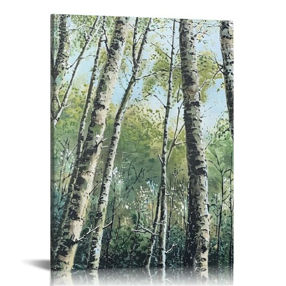 Pratyus Trees Sky Canvas Wall Art Home Decor for Living Room Bathroom Bedroom Office, Modern Prints 12x16in