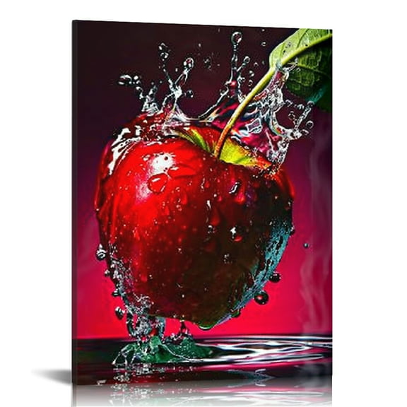 Pratyus Water Splash Canvas Wall Art Decor for Home Living Room Office - Ready to Hang 12x16in