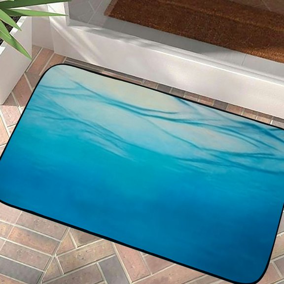 Pratyus Waves Ocean Surfboard Washable Door Mat Non-Slip Soft and Wear-Resistant for Home Entrance Outside Entry 19.68*39.37 in