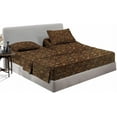 thumbnail image 1 of Pratyux 26-INCH EXTRA DEEP POCKETS 6-Piece Split Head Queen Sheet Set - 800-Thread Count 100% Organic Cotton - Sheet Set - 28" Split, Leopard Print, 1 of 7