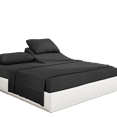 thumbnail image 1 of Pratyux 6-Piece Split Head King Sheet Set - 1000-Thread Count 100% Organic Cotton - Sheet Set - 19" Deep Pockets - 30" Split, Dark Grey Solid, 1 of 7