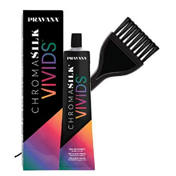 Pravana ChromaSilk VIVIDS CRYSTALS Hair Color Shades with Silk & Keratin Amino Acids Dye (with Sleek Brush) Haircolor Crystal (Garnet)