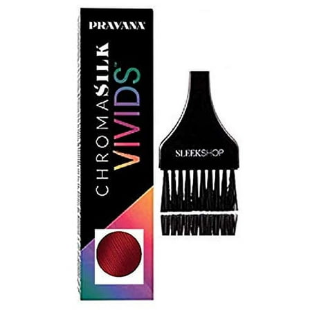 Pravana ChromaSilk VIVIDS Hair Color Shades with Silk & Keratin Amino Acids Dye (with Sleek Brush) Haircolor (Red)