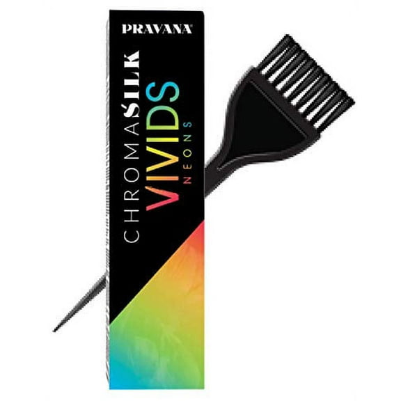 Pravana ChromaSilk VIVIDS NEONS Hair Color Shades with Silk & Keratin Amino Acids Dye (with Sleek Brush) Haircolor (NEON ORANGE)