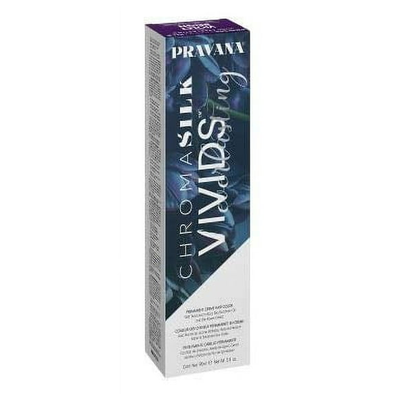 Pravana Chromasilk Vivids EVERLASTING Permanent Creme Hair Color Dye (w/Sleek Tint Brush) Cream Haircolor with True Unicorn Root, Sea Buckthorm Oil (Enhanced Pink)