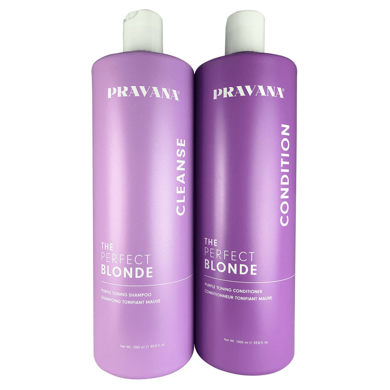 Pravana The Perfect Blonde Purple Toning Shampoo Conditioner 33.8 oz
