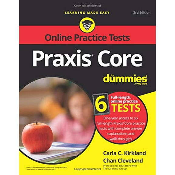 Pre-Owned Praxis Core for Dummies with Online Practice Tests 9781119620457 Used