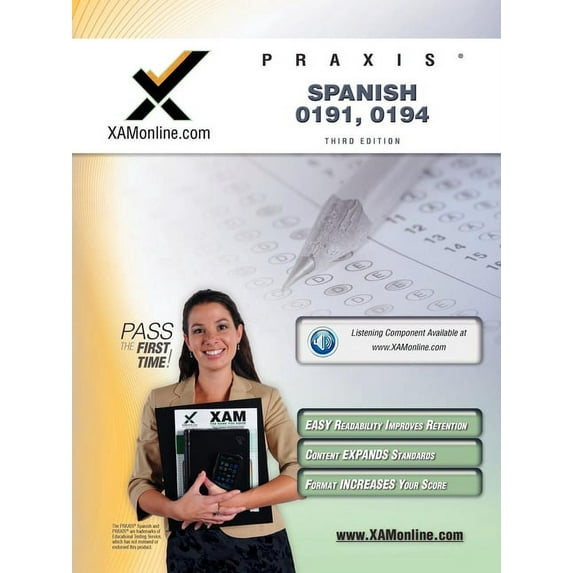 Praxis: Praxis Spanish 0191, 0194 Teacher Certification Test Prep Study Guide (Paperback)