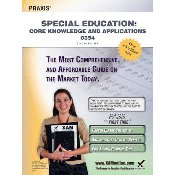 Pre-Owned Praxis Special Education: Core Knowledge and Applications 0354 Teacher Certification Study Guide Test Prep (Paperback) 1607873478 9781607873471
