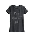 thumbnail image 1 of Pray About It Girl Women's Fashion Relaxed T-Shirt Tee Charcoal Grey Small, 1 of 3